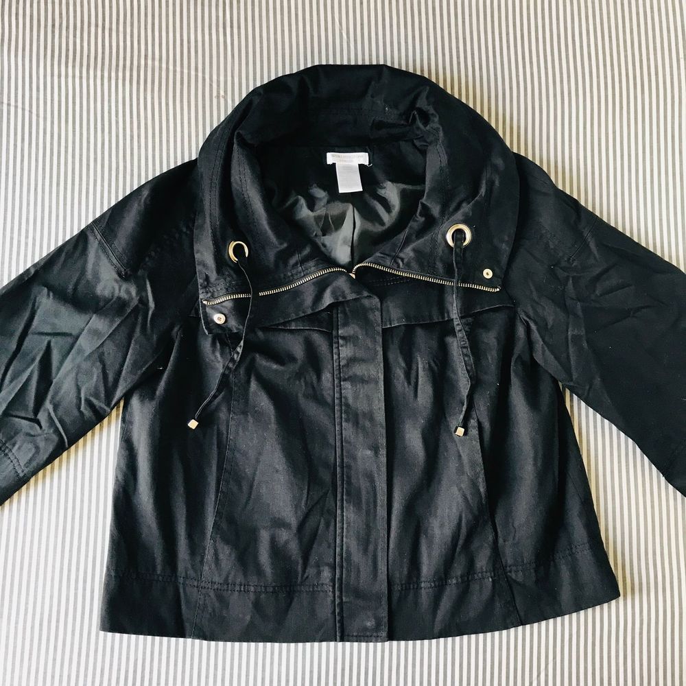 Worthington Stretch Cropped Zip Up Jacket M Spring